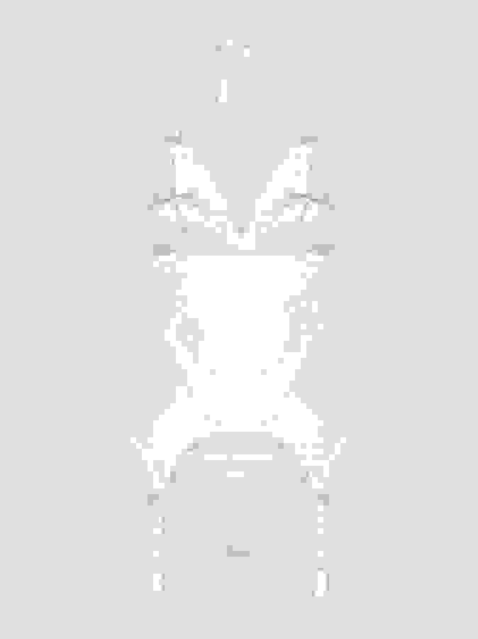 Lovehoney Plus Size Peek-a-Boo White Lace Merry Widow Bustier Set, White, hi-res
